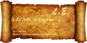 Lökös Eszter névjegykártya