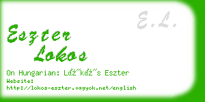 eszter lokos business card